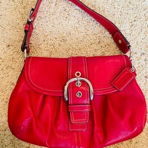 Red coach purse